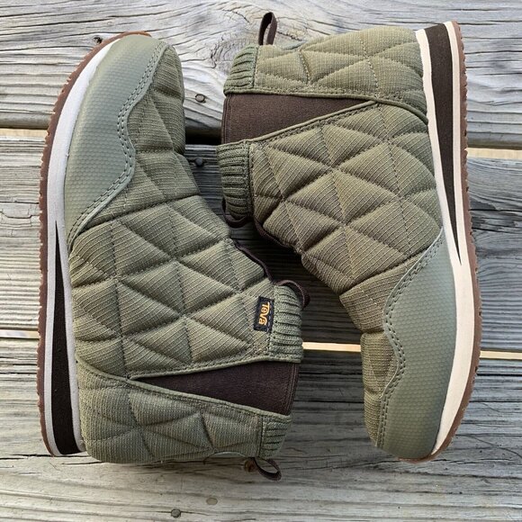 Teva Shoes - Teva ReEMBER Mid Slip-On Shoes Womens 8 Ripstop Quilted Pull On 1123431 Green